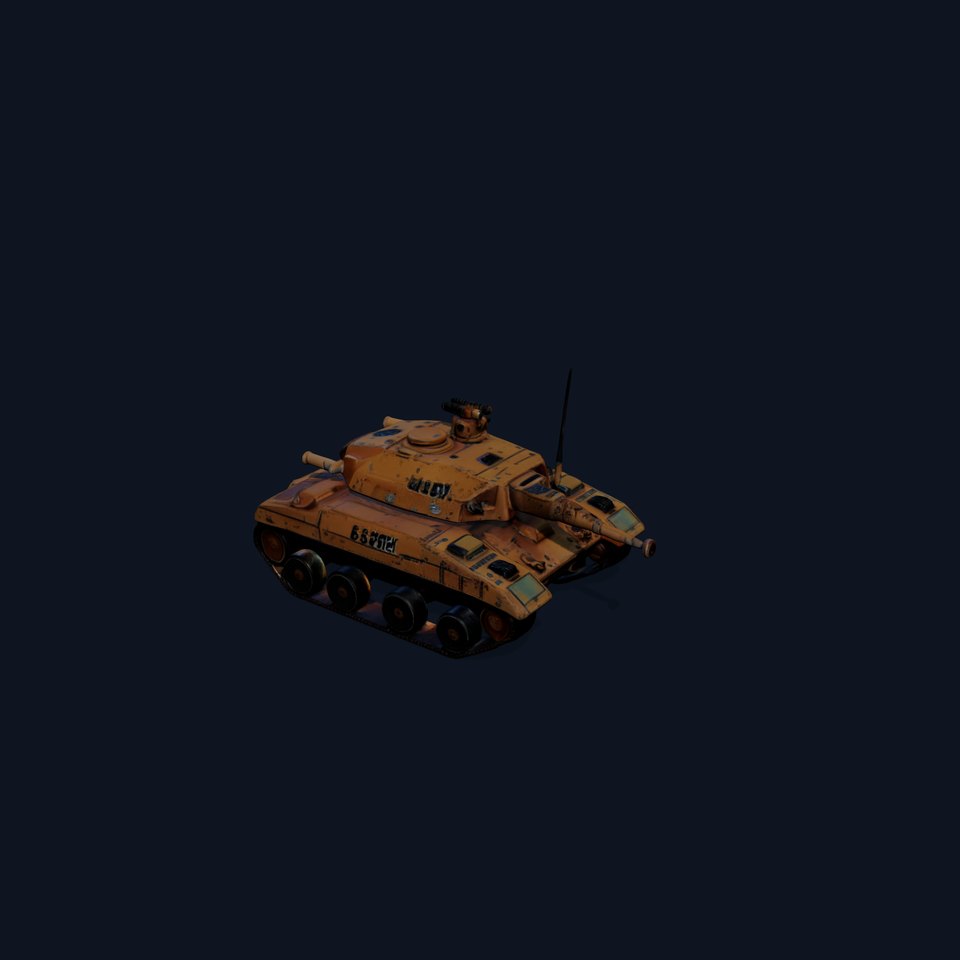 Desert Camouflage Tank D Model Pack